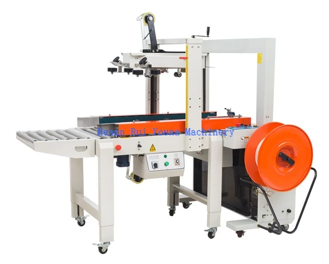 Automatic Carton Folding Sealing Strapping Machine